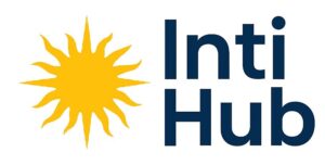 a logo for inti hub supply features a stylized s